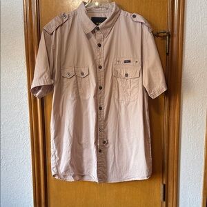 COUNTERATTACK khaki Button-Down Shirt